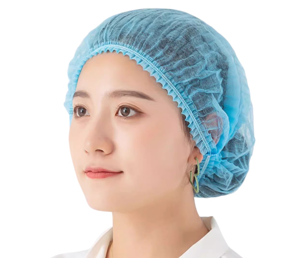 Kit Luva Nitrílica Azul - P, Máscara Tripla e Touca TNT Azul - Imagem 5