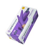 LUVA DESCARTÁVEL UNIGLOVES LATEX C/ PO PURPLE 100UNID CA 45137
